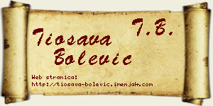Tiosava Bolević vizit kartica